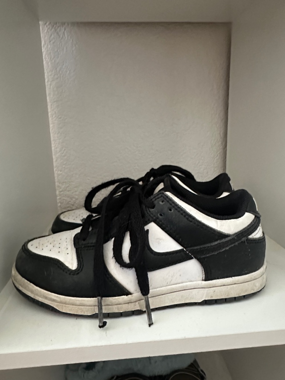 Nike Kids Black and White Low-Top Sneakers